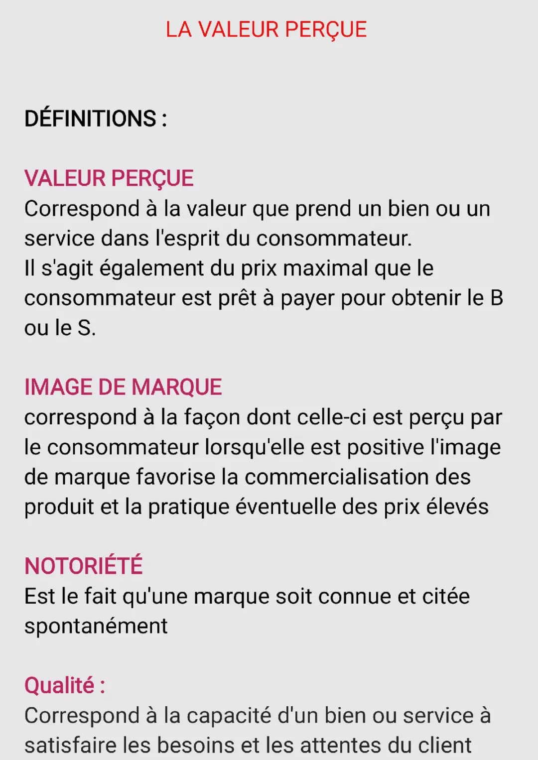 Valeur Perçue STMG: Définition, Exemples et Calcul