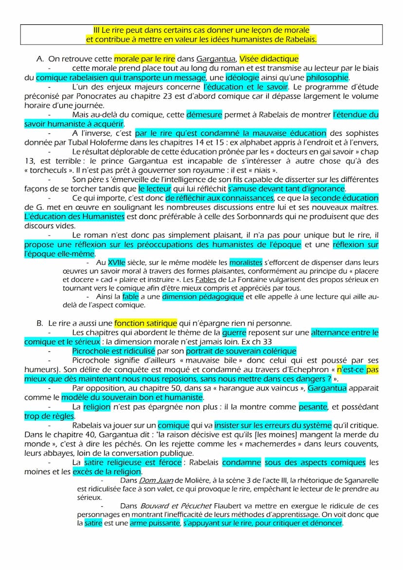 
<p>Gargantua de Rabelais est publié en 1544 alors que l'Humanisme est en plein essor. Le roman détient une double dimension, mélangeant réf