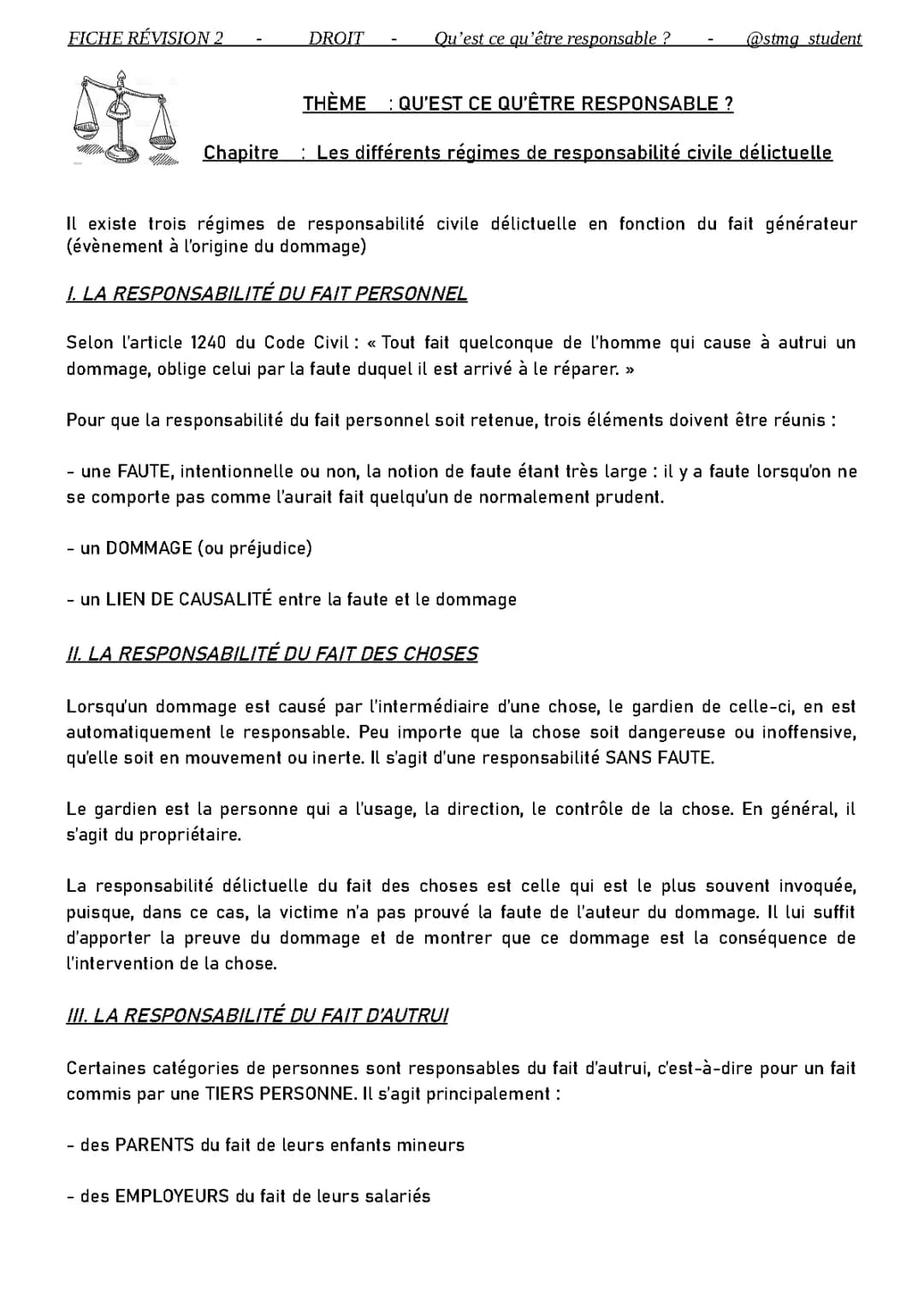 Les 4 types de responsabilités et exemples de fautes délictuelles