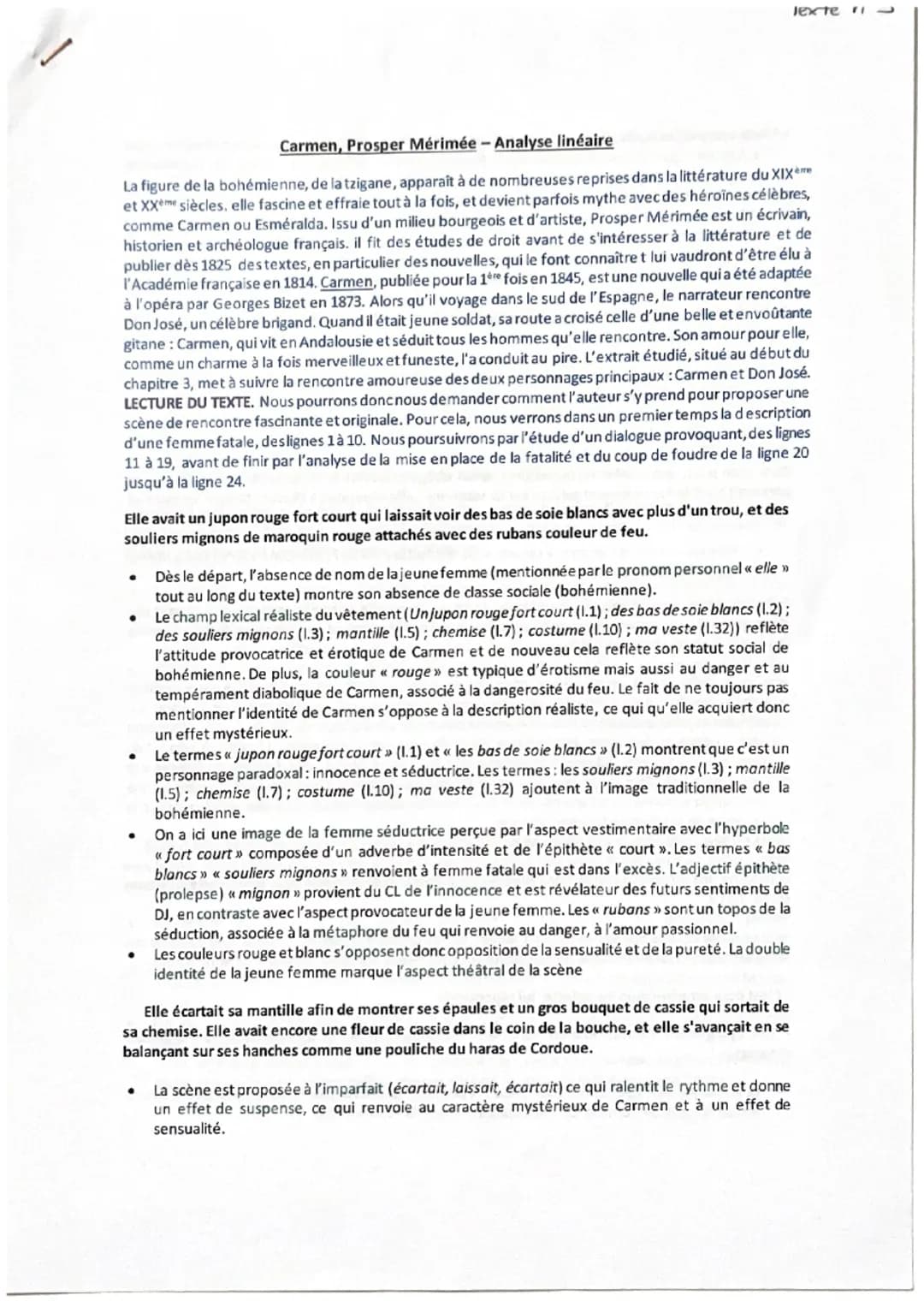 Carmen, Prosper Mérimée - Analyse linéaire
La figure de la bohémienne, de la tzigane, apparaît à de nombreuses reprises dans la littérature 