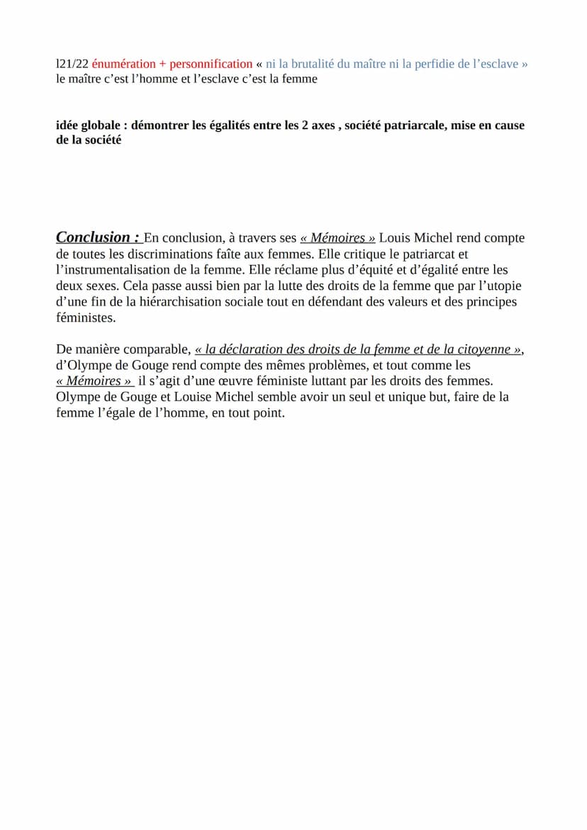 Fiche synthèse n°6
Introduction: Née le 29 mai 1830 à Vroncourt-la-Côte, Louise Michel institutrice,
écrivaine, militante anarchiste, franc-