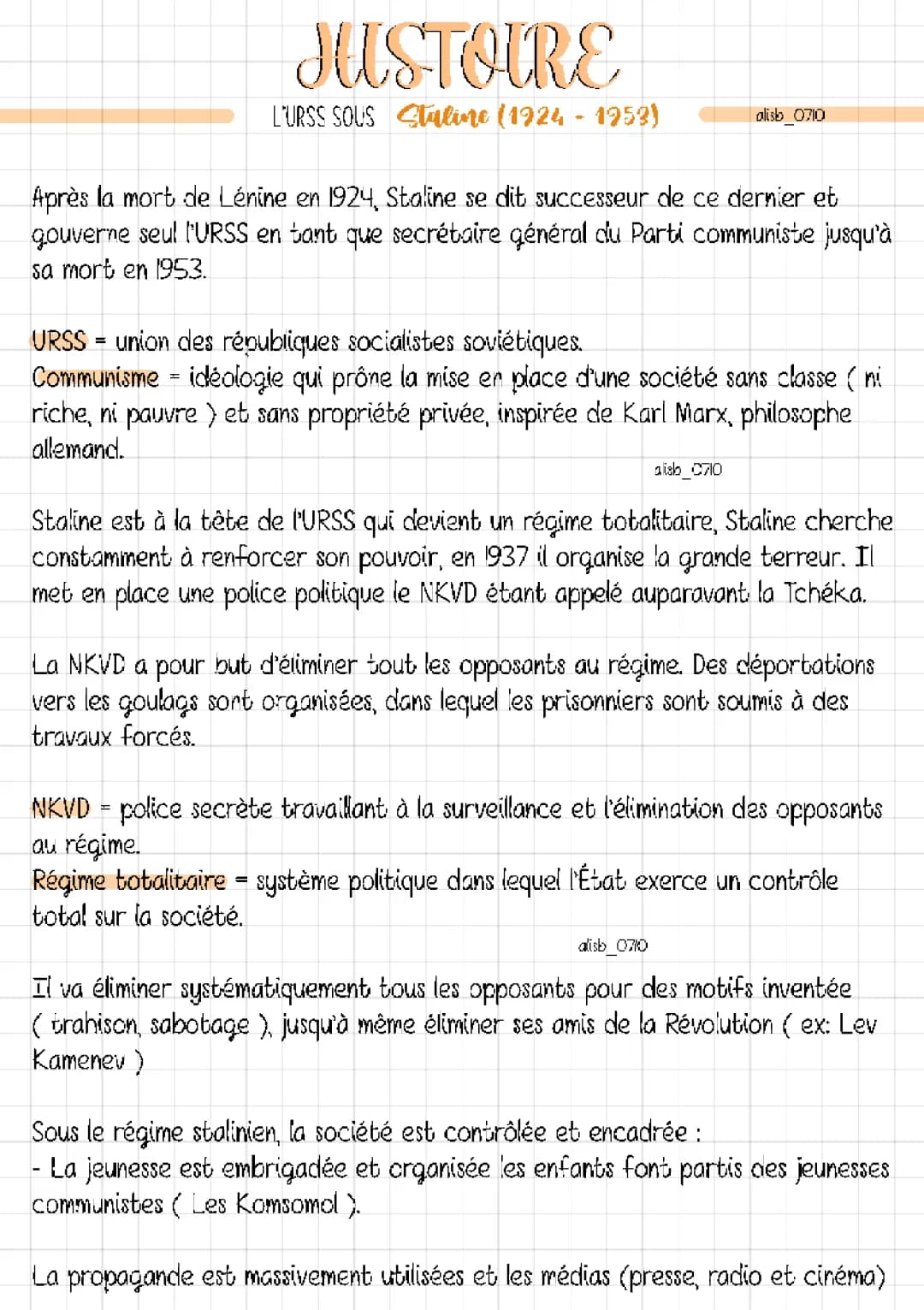 L'URSS de Staline : Régime totalitaire et Grande Terreur