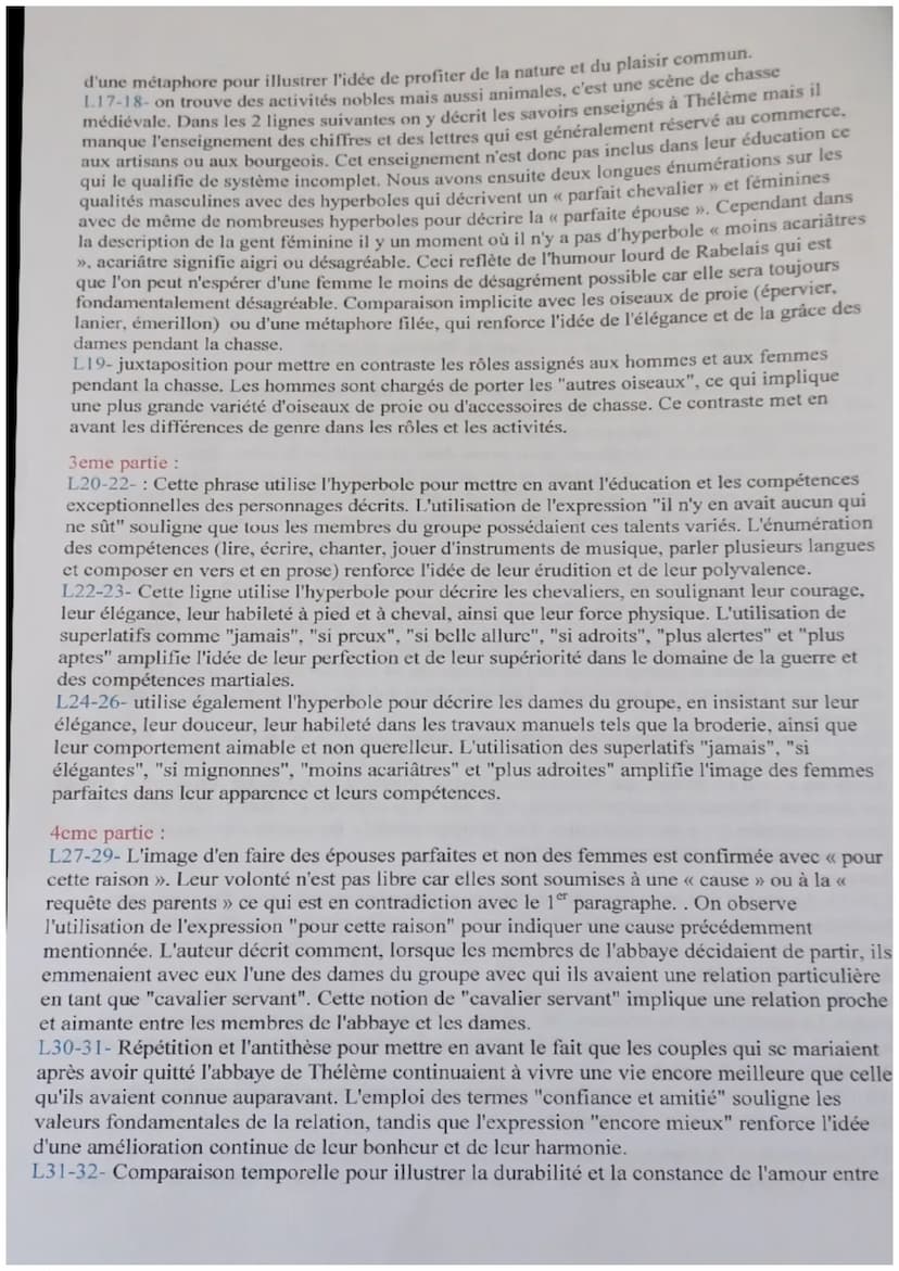 Rabelais, Gargantua
Rire et savoir la question de l'éducation
1
L'abbaye de Thélème
20
Texte 43
Toute leur vie était organisée non par des l