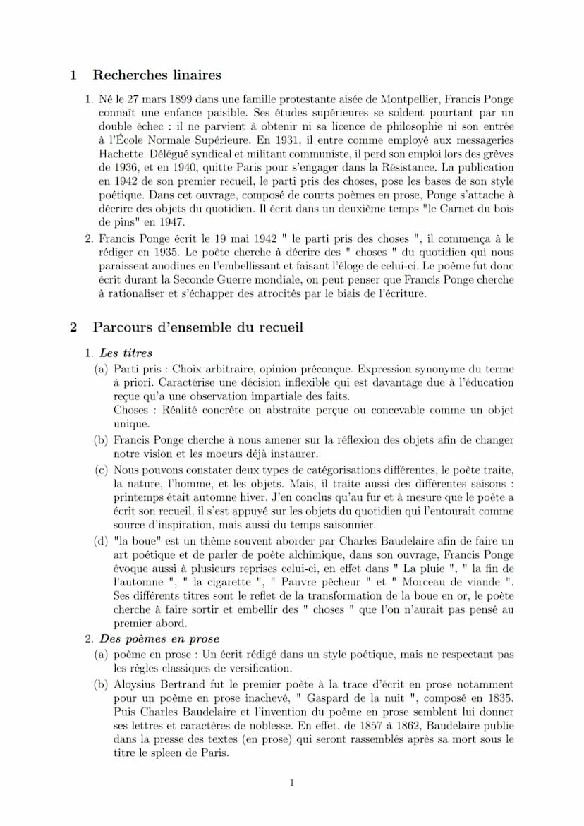LYCEE GENERAL ET TECHNOLOGIQUE LA BRUYERE
Le parti pris des choses
Francis Ponge
9 janvier 2022
AFFICHARD-PIERRI Gaëtan: gaetan_virtuel@hotm