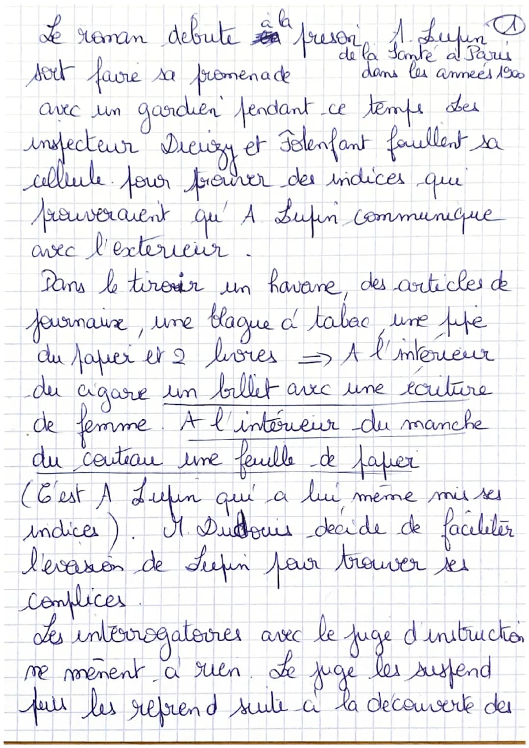 Le roman debute presenta tampe sans
à la
de la Santé al Paris
dans les années 1900
gardien fendant ce
temps ober
inspecteur Dicizy et Jokenf