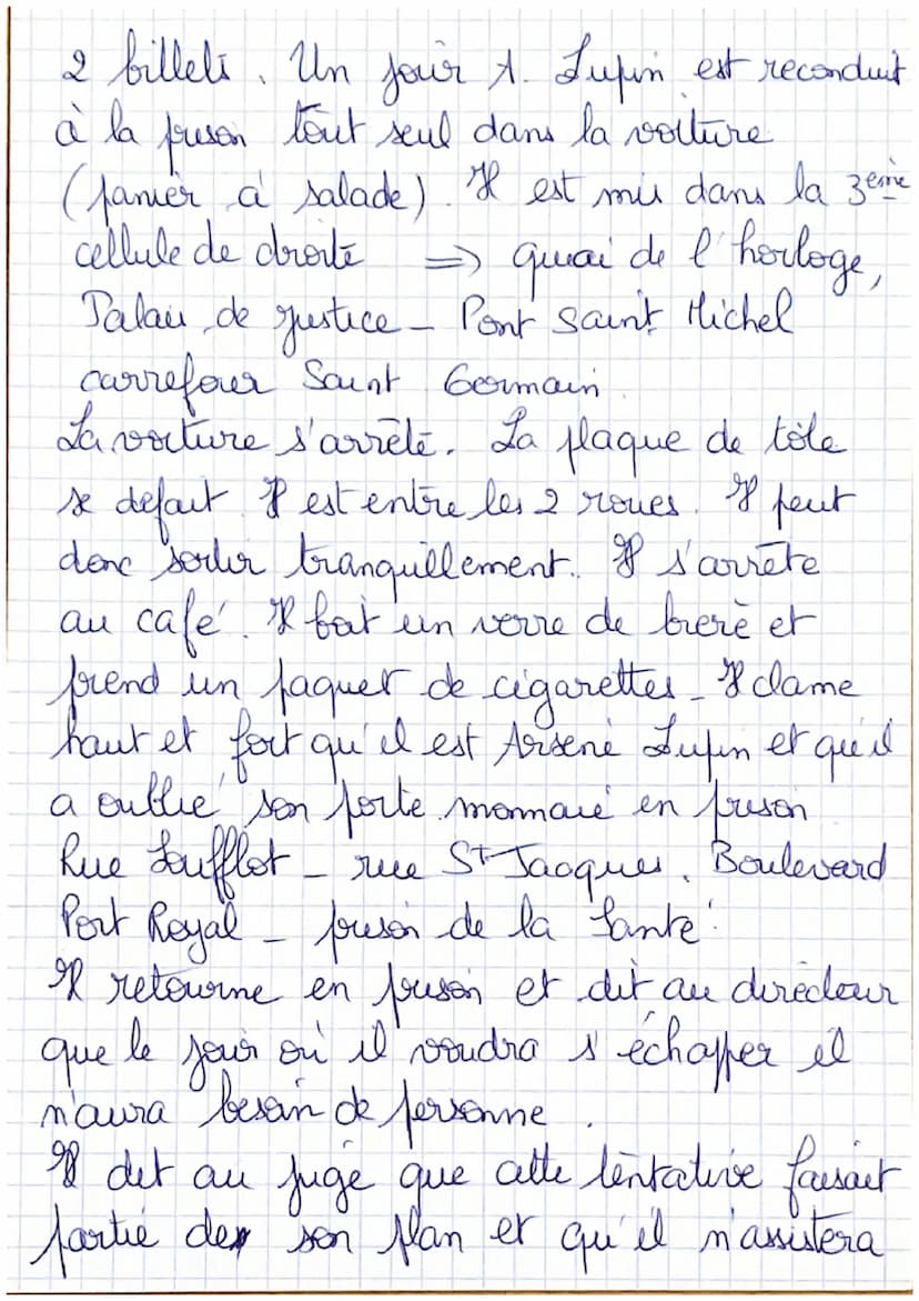 Le roman debute presenta tampe sans
à la
de la Santé al Paris
dans les années 1900
gardien fendant ce
temps ober
inspecteur Dicizy et Jokenf