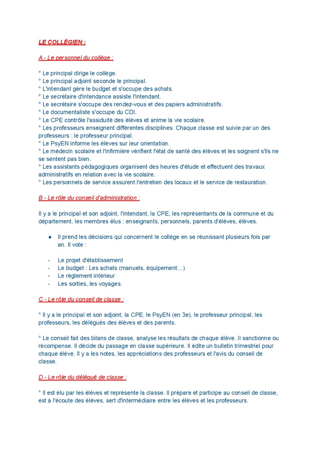 Leçon 2 : Le Collégien en EMC