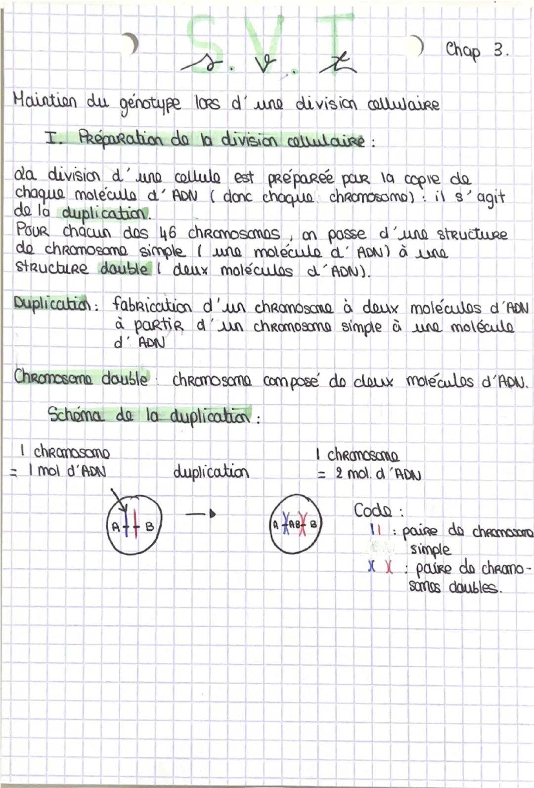 Maintien du genotype lors d'une division cellulaire

I. Préparation de la division cellulaire :

Chap 3.

da division d'une cellule est prép