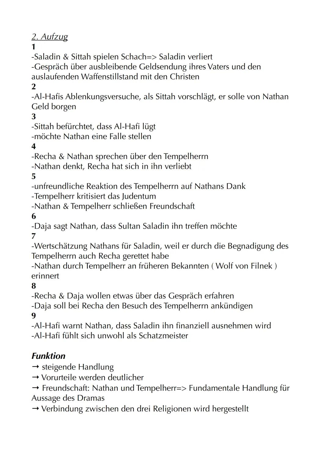 # Nathan der Weise

Autor: Gotthold Ephraim Lessing
Jahr: 1779
Textsorte: Dramatisches Gedicht
Aufbau: 5 Aufzüge/Akte mit jeweiligen Auftrit