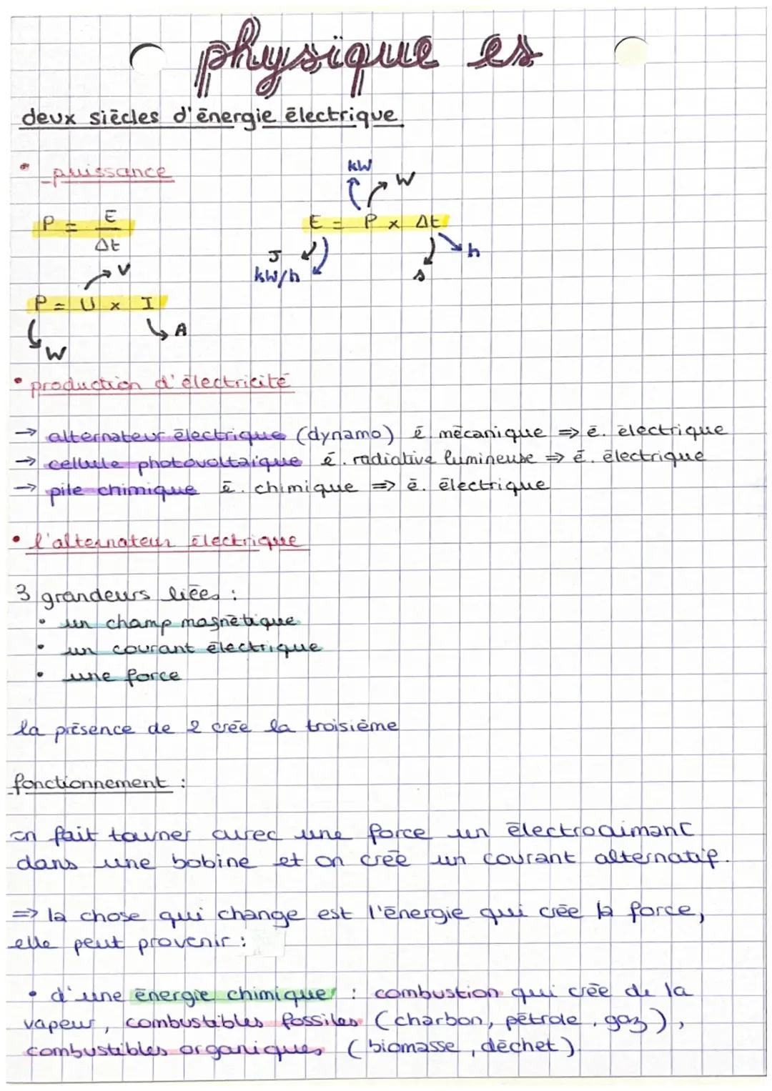 Puissance et alternateur électrique ⚡️ 