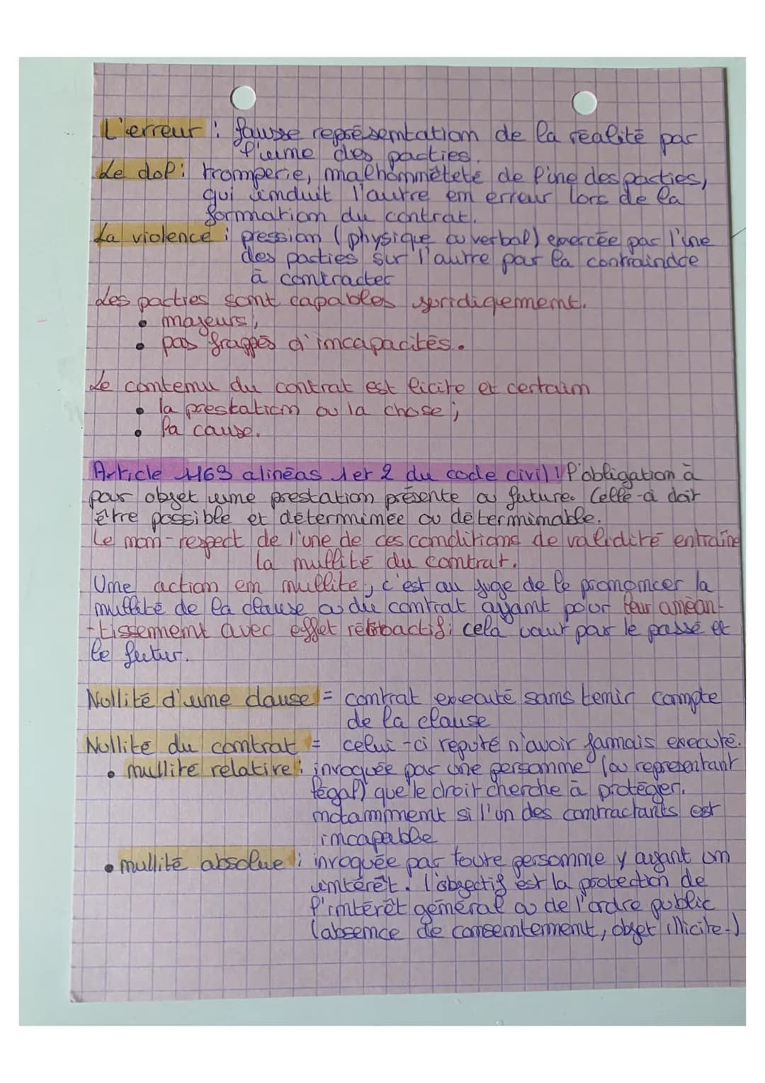 Droit
terminale
Theme 5 quel est le rôle du contrat
Chapitre 1: La formation des contrats.
Contrat: accord général de volonte produisant des