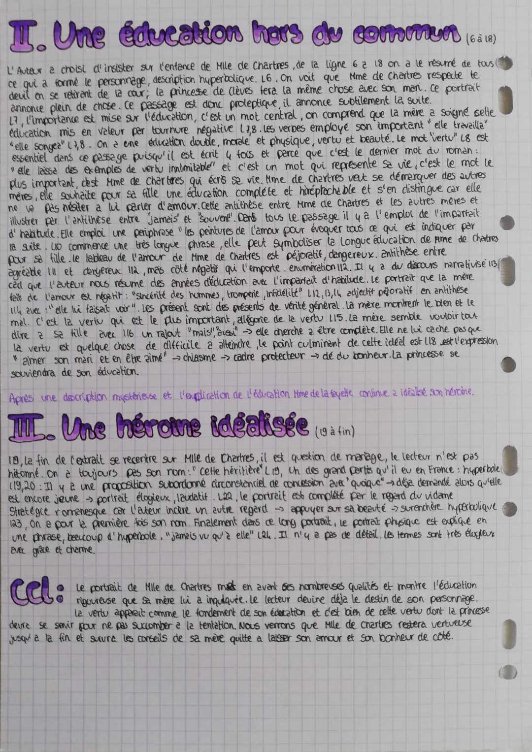 Fiche n°68 lecture linéaire n°6, Mme de Lafayette,
La princesse de Clèves,
intro:
extrait: acte Scène
Nous sommes au début de l'oeuvre, Mme 