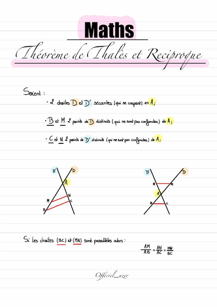 Know Théorème de Thales et Réciproque  thumbnail