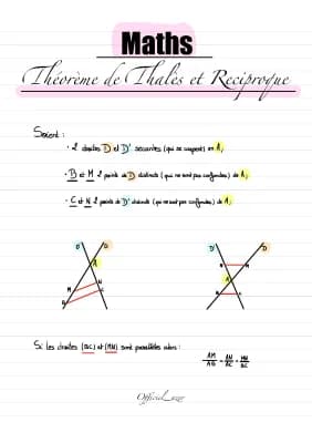Know Théorème de Thales et Réciproque  thumbnail