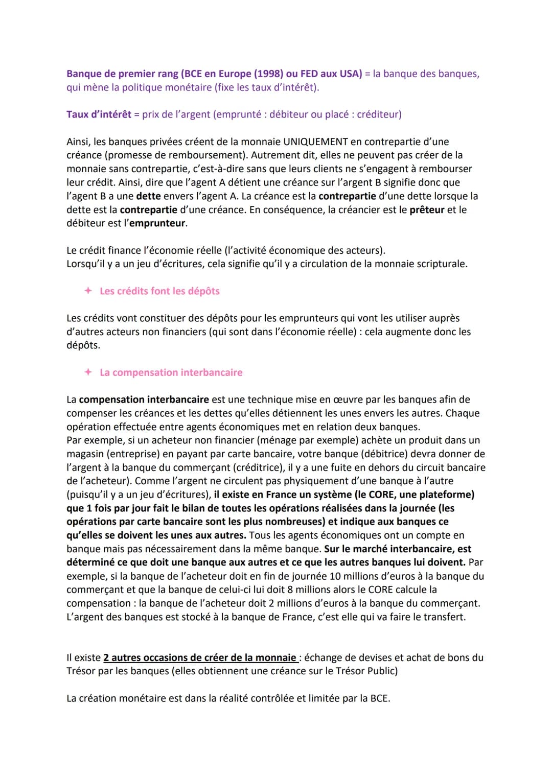 CHAPITRE 7 - LA MONNAIE ET LE FINANCEMENT DE L'ÉCONOMIE
P118
Qu'est-ce que la monnaie et comment est-elle créée ?
QUESTIONNEMENT du chapitre