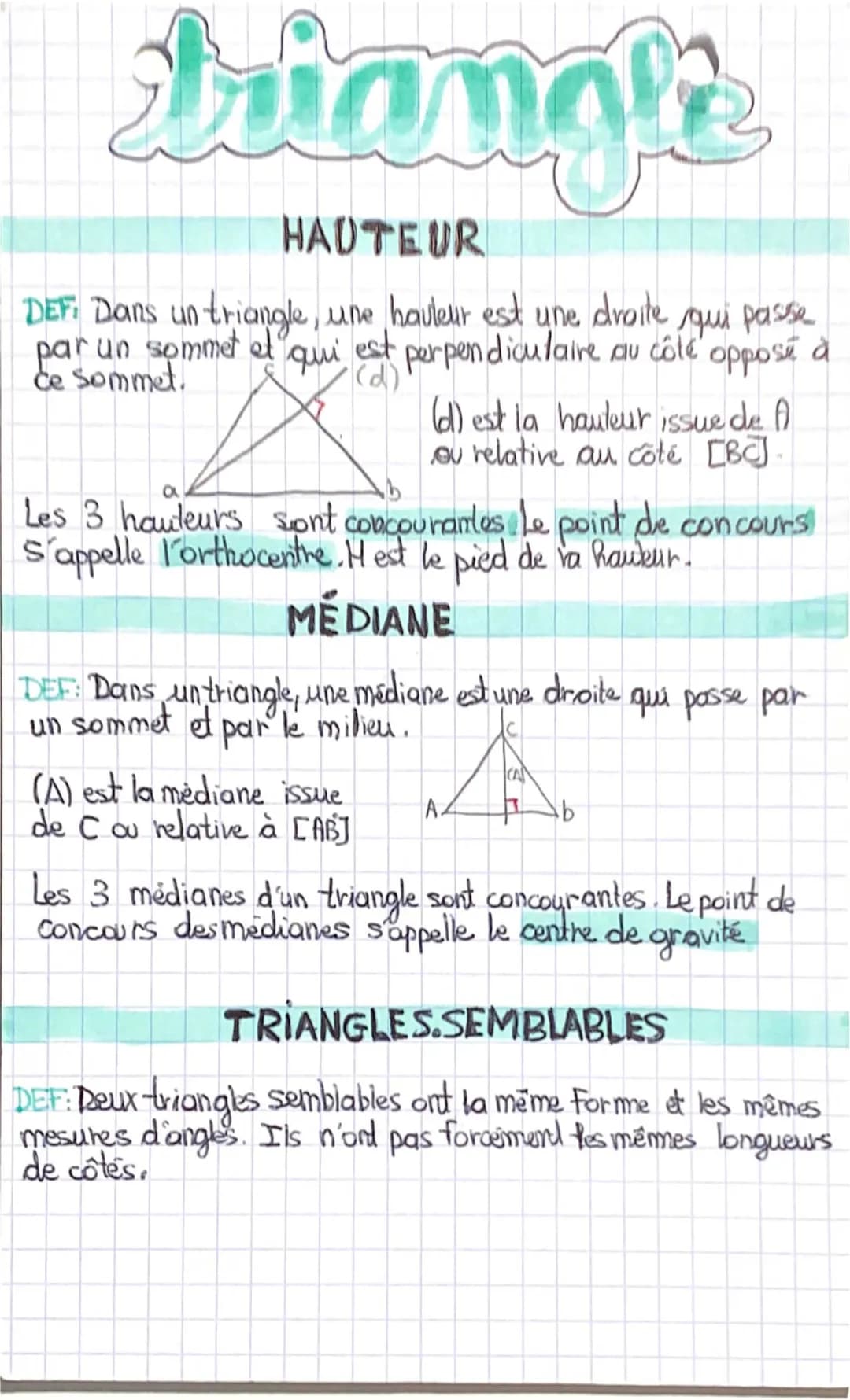 les triangles 