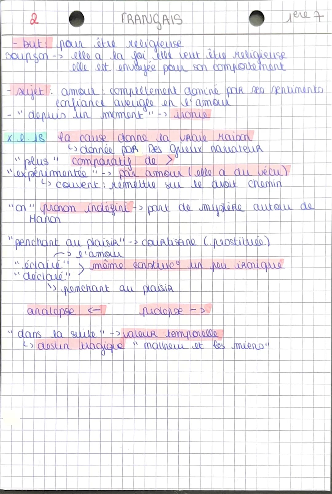 ● FRANÇAIS
1
Lecture lineaue 8:
Manon descaut 1731, abbé Prévost, XVilles.
Les circonstances de la rencontre
чело 7
xl ti pop - recit avec u