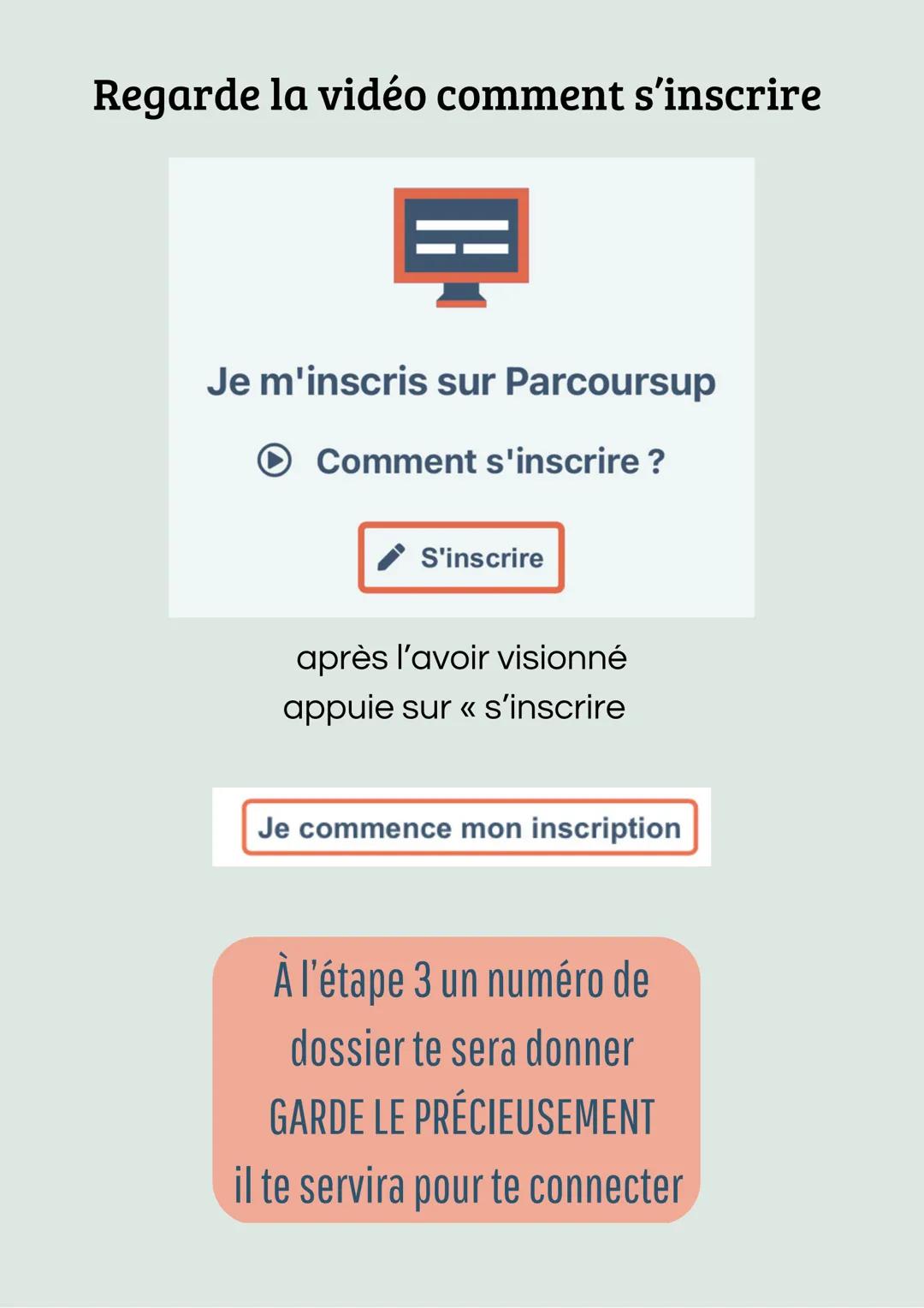 Méthodologie
parcoursup

Étape 1: l'inscription

Avant tout muni toi d'une adresse mail valide et que tu
regarde souvent ainsi que ton numér