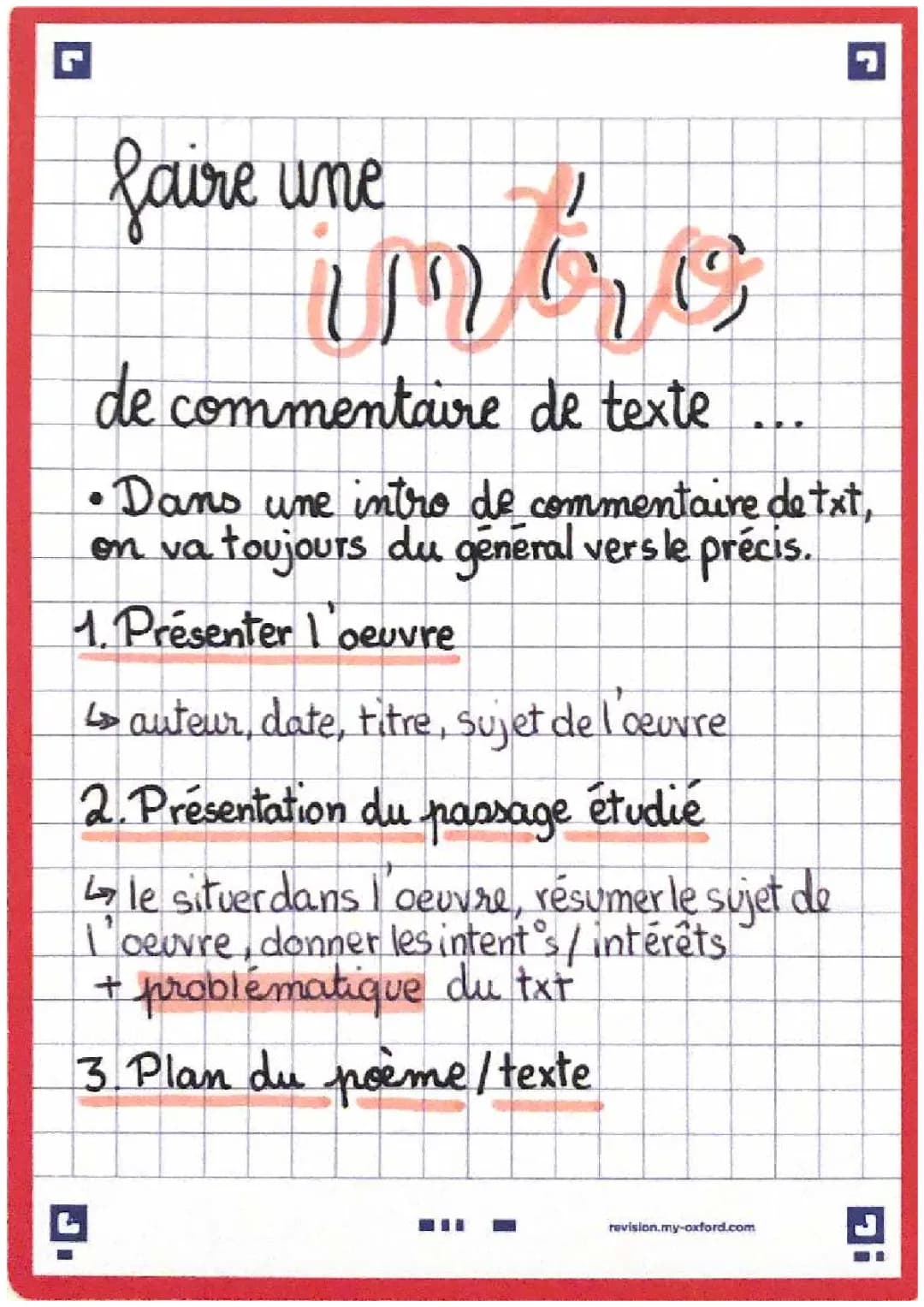 Exemples de Commentaire de Texte et Composé PDF pour les Kids