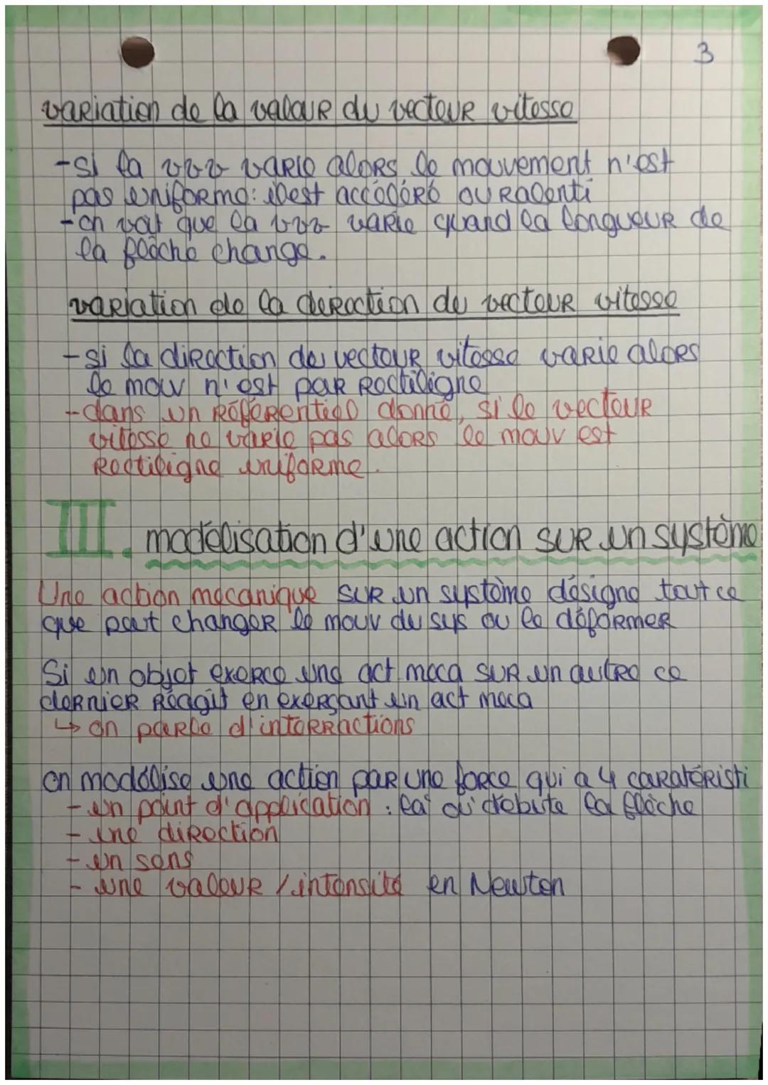 # physique
F
CHAPITRE 3: acception d'un mour
• aux offets des forces

I. description de mouw d'un système

POUR étudiar un mouvement il faut