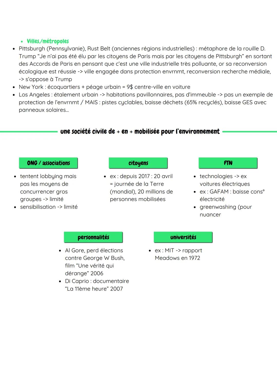 --- OCR Start ---
THEME 3
HGGSP
CONCLUSION
Les Etats-Unis et la question environnementale: tensions et contrastes
Des milieux qui subissent 