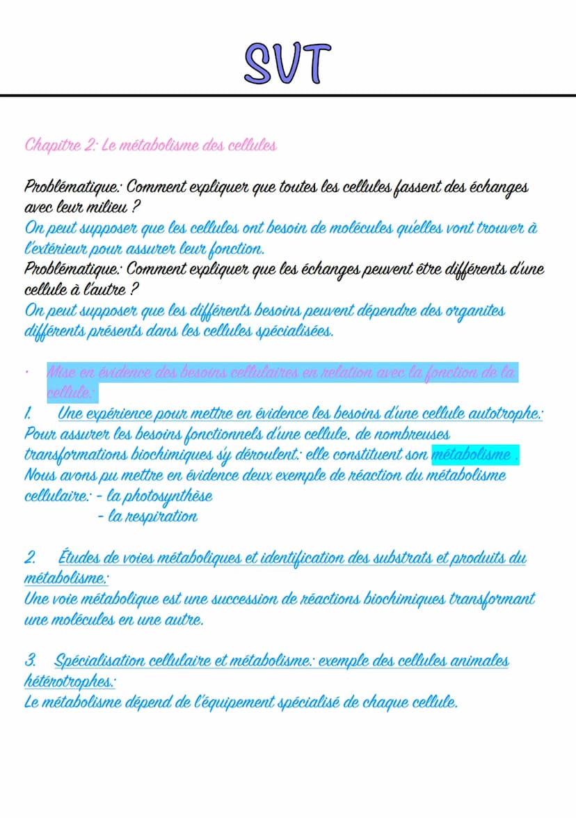 SVT
La Terre, la vie et l'organisation du vivant: l'organisations fonctionnelle du vivant.
Chapitre 1: L'organisme pluricellulaire, un exemp