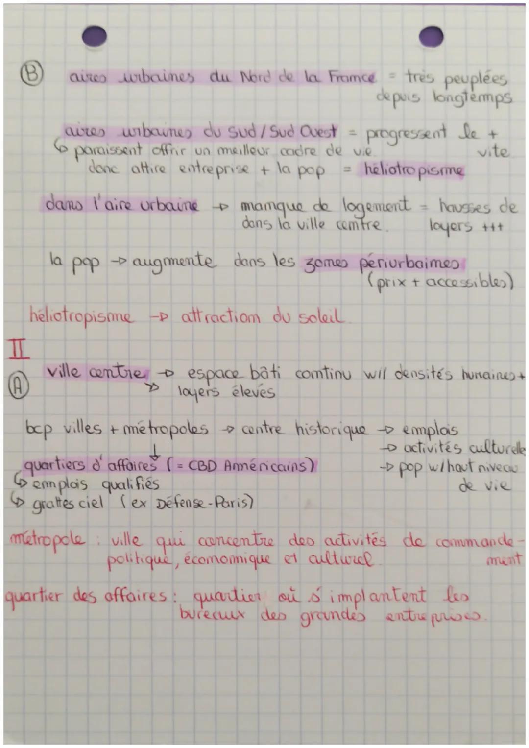 CHAP 1 GEO
I
A fin 2⁰ GM = France forte croissance urbaine
85% de la pop habite dans une aire urbaine
alors que 1945
1945 →→ 53% d'urbains
c