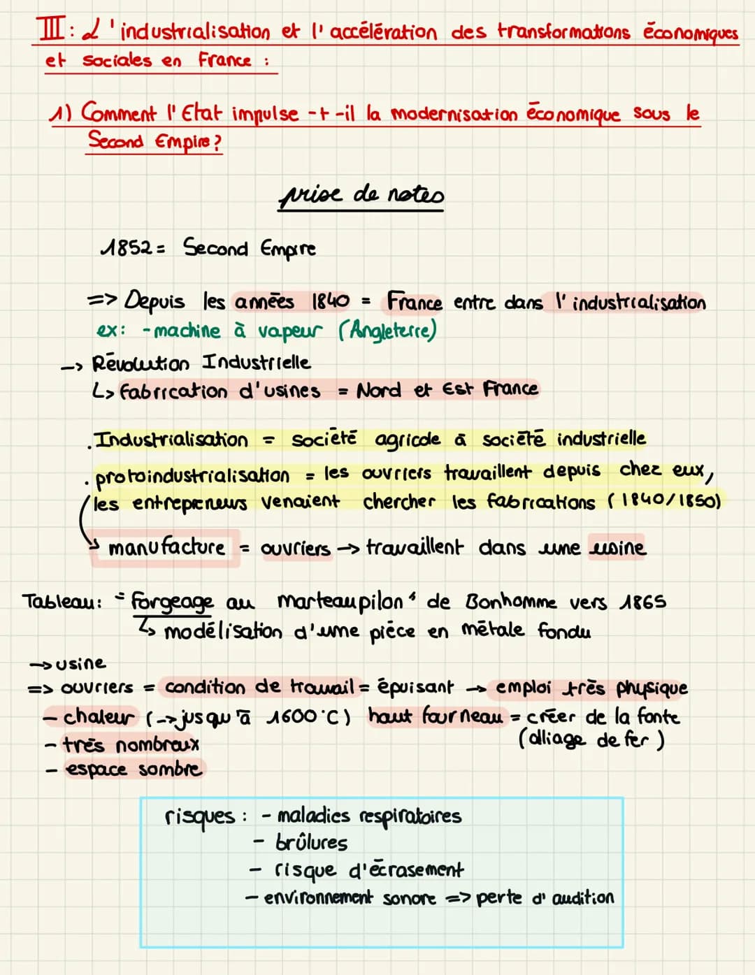 III:industrialisation et l'accélération des transformations economiques
et sociales en France :
1) Comment l'Etat impulse -t-il la modernisa