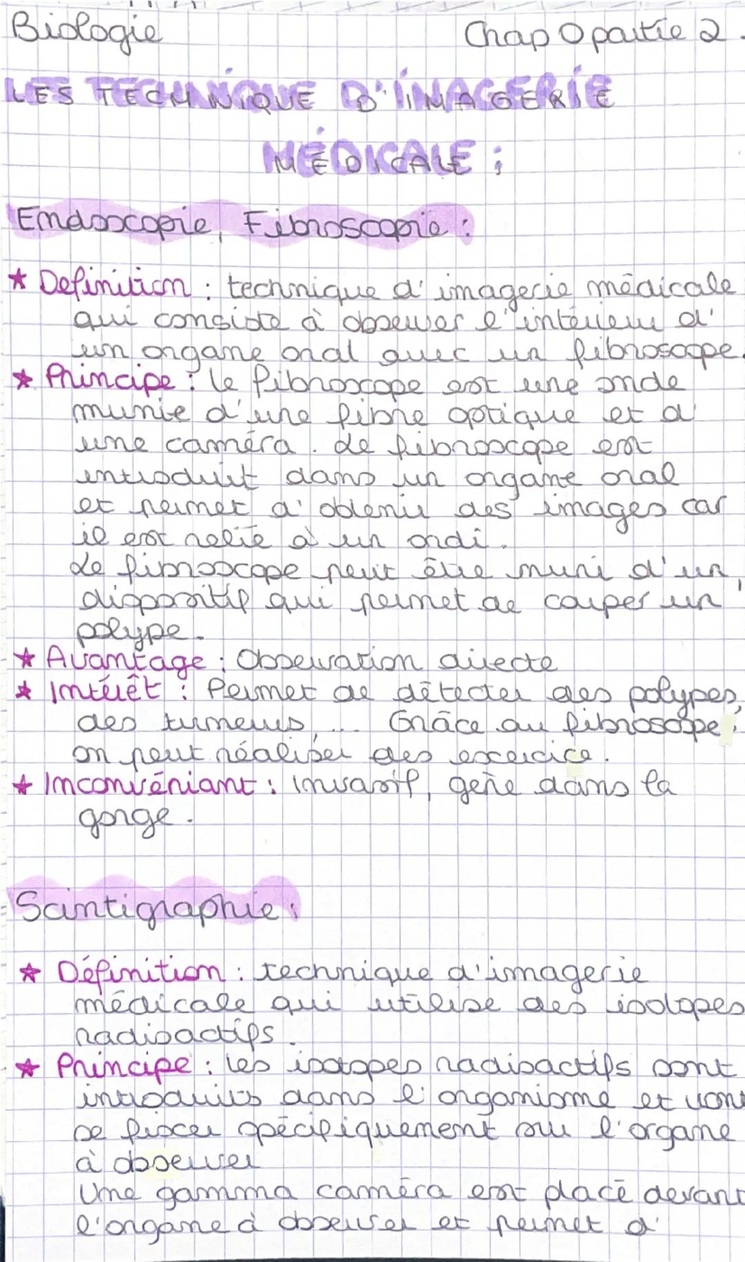 Chap O
Biologie
LESS TECHNIQUES D'IMAGERIE
MEGICALE
Radisgraphie, scammographie
* Definition: technique d'imagerie medicale
basée sur l'abso