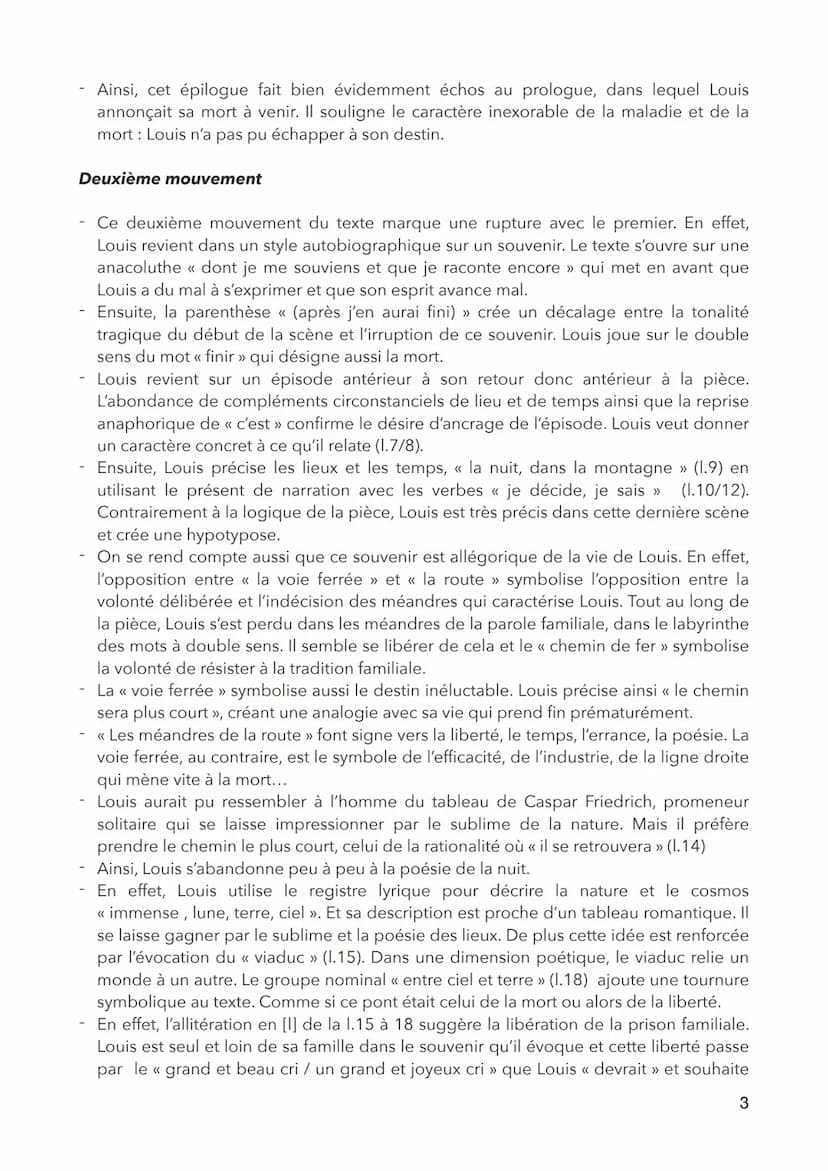 1
5
10
15
20
25
ÉPILOGUE
LOUIS. - Après, ce que je fais,
je pars.
Je ne reviens plus jamais. Je meurs quelques mois plus
tard,
une année tou