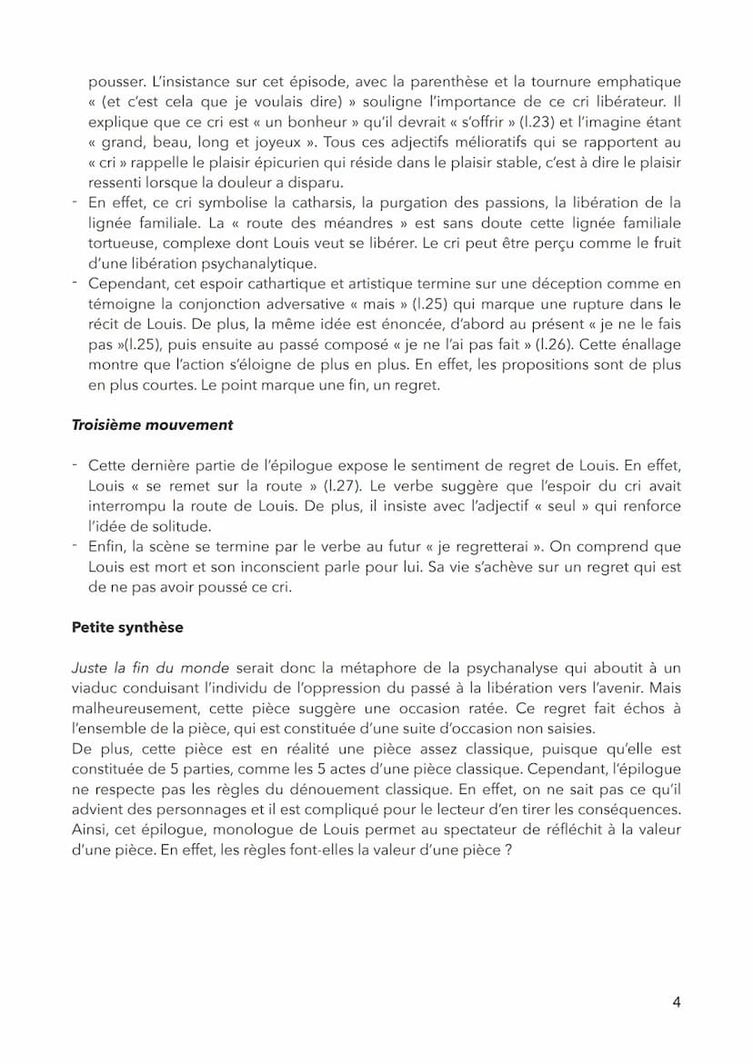 1
5
10
15
20
25
ÉPILOGUE
LOUIS. - Après, ce que je fais,
je pars.
Je ne reviens plus jamais. Je meurs quelques mois plus
tard,
une année tou