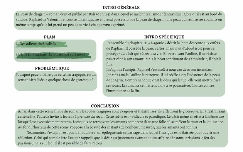 INTRO GÉNÉRALE
La Peau de chagrin = roman écrit et publié par Balzac en 1831 dans lequel se mêlent réalisme et fantastique. Alors qu'il est 