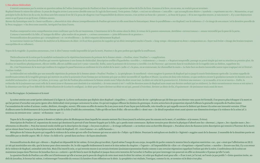 INTRO GÉNÉRALE
La Peau de chagrin = roman écrit et publié par Balzac en 1831 dans lequel se mêlent réalisme et fantastique. Alors qu'il est 