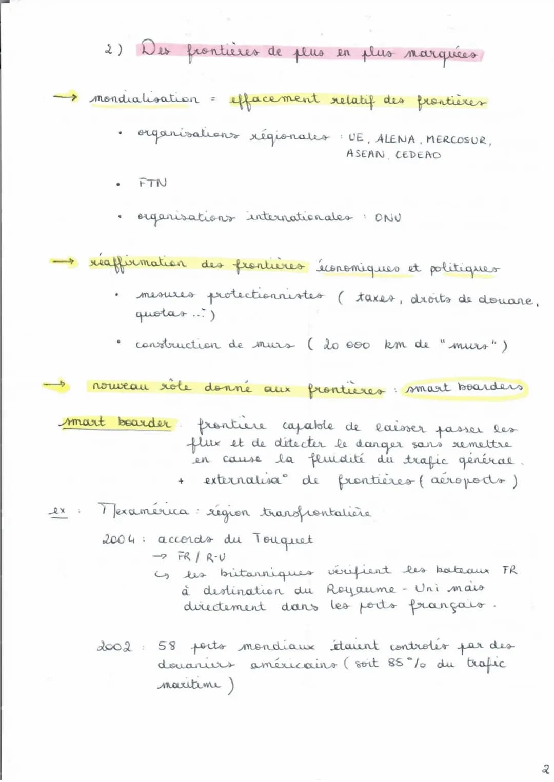 THEME 3. ETUDIER LES DIVISIONS POLITIQUES DU
MONDE : LES FRONTIERES.
Introduction. Les frontières dans le monde aujourd'hui.
1. Des frontièr