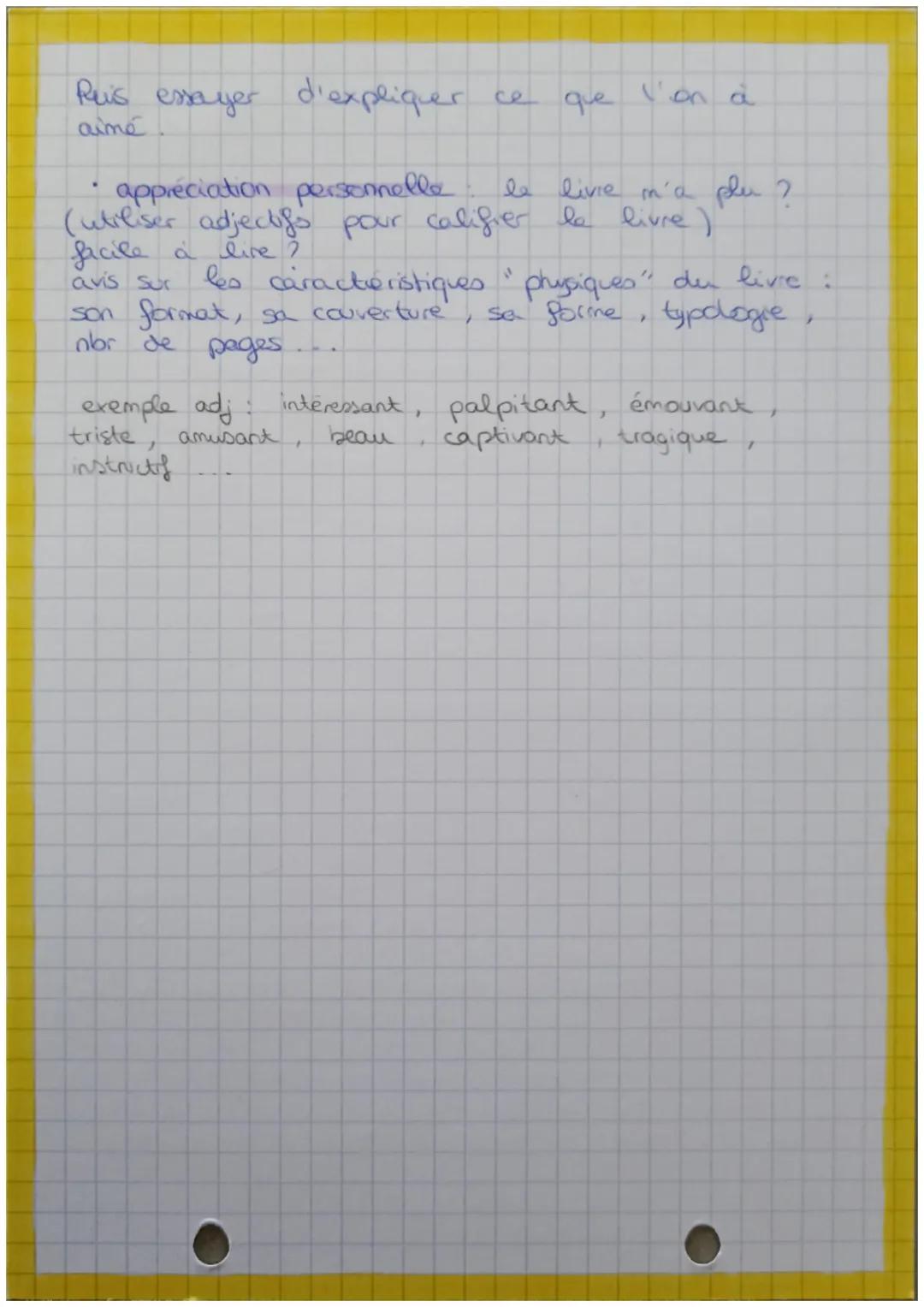 лесе
une fiche de lecture sert à
informations utiles tirées
( d'un livre
article
Titre
Auteur
Edition
Nbr de
(Date)
Rediger une
lecture
.
pa
