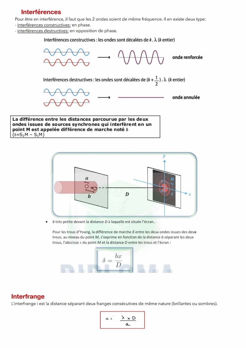 Intensité et niveau d'intensité sonore
Onde sonore: propagation d'une perturbation sans transport de matière mais avec transport d'énergie. 
