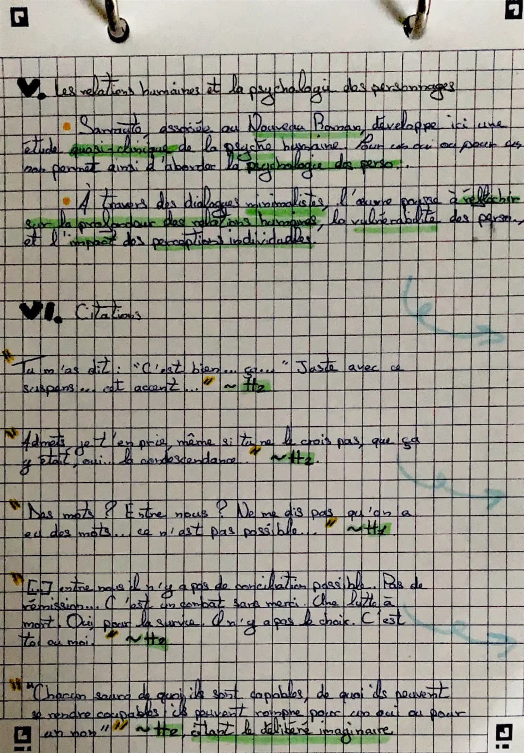 --- OCR Start ---
P
P
1. Informations générales
Auteur Nathalie Sarraute
Date de parution 1982 (en line) 1981 (à la vodia)
mots
Sujet princi
