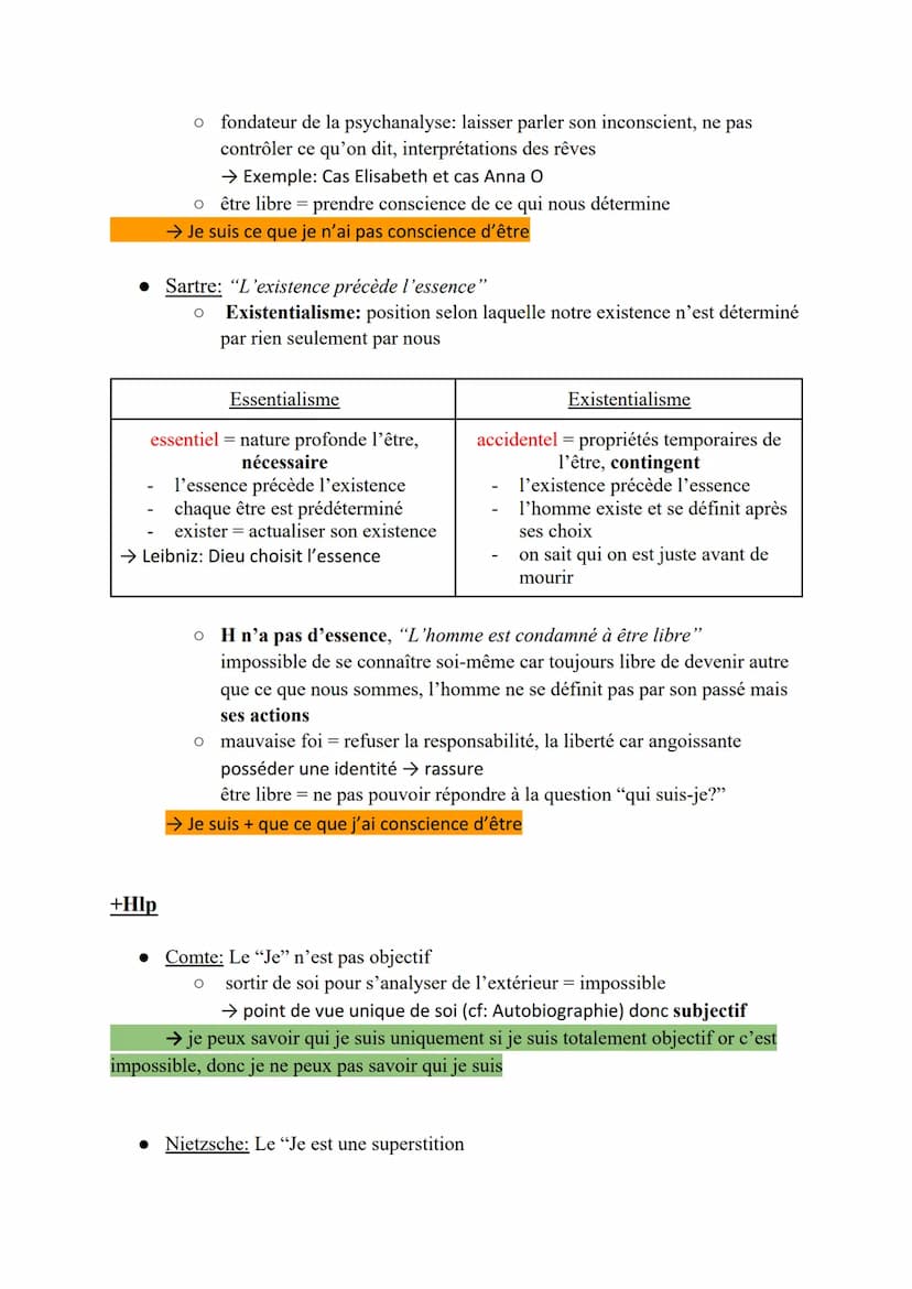 Chapitre 2: Conscience, Inconscient,
Liberté
Philosophes:
●
Descartes: Projet = rechercher la vérité
O doute de tout, si qq chose résiste au