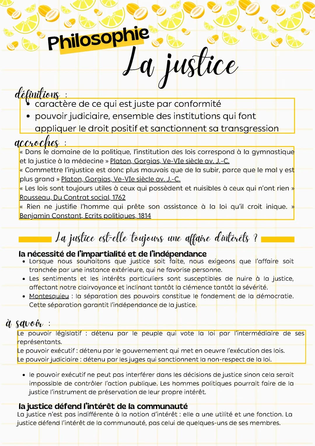 La justice - Philosophie 