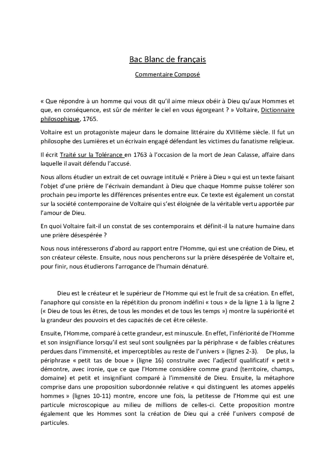 Tout sur Voltaire : Biographie, Commentaires et Textes Importants