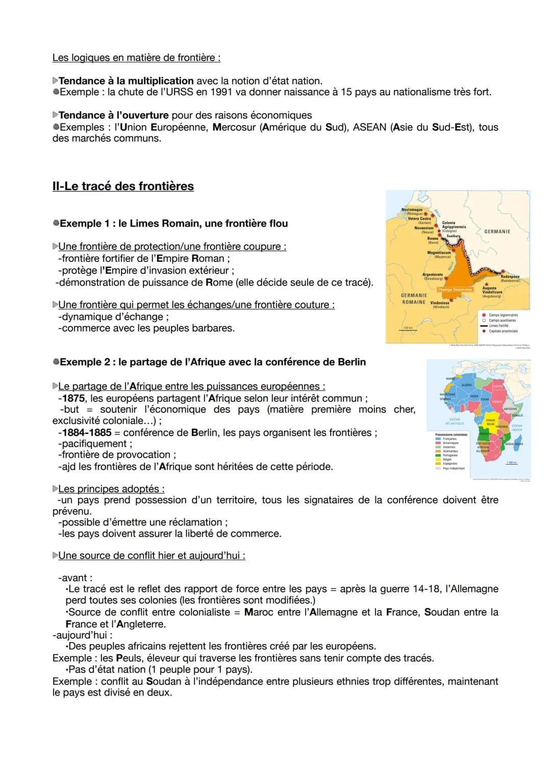 HGGSP
LES FRONTIERES DANS LE MONDE
I-Les différentes formes de frontières
Les frontières coupures (symbolisé par le mur) :
►Frontières fermé