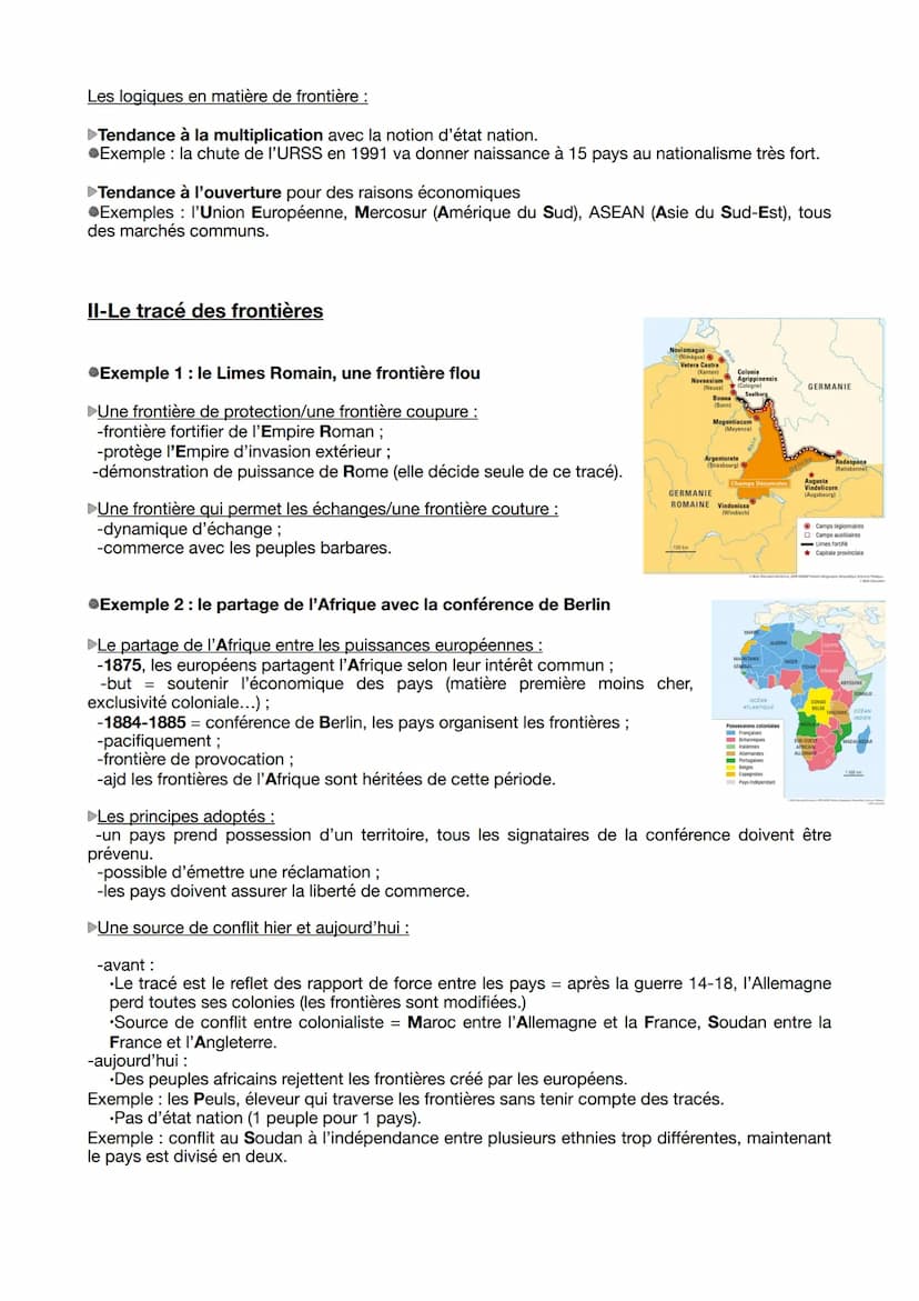 HGGSP
LES FRONTIERES DANS LE MONDE
I-Les différentes formes de frontières
Les frontières coupures (symbolisé par le mur) :
►Frontières fermé