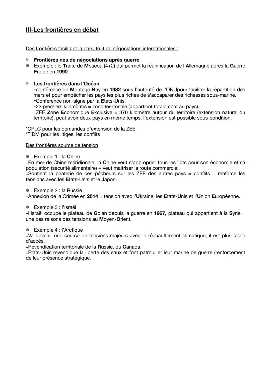 HGGSP
LES FRONTIERES DANS LE MONDE
I-Les différentes formes de frontières
Les frontières coupures (symbolisé par le mur) :
►Frontières fermé