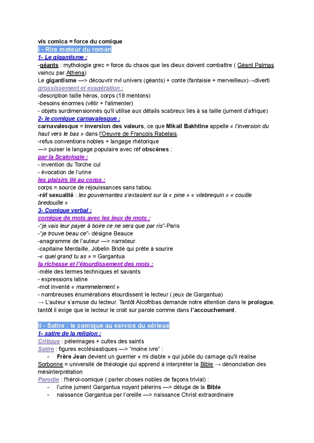 Les citations rigolotes et sérieuses de Gargantua