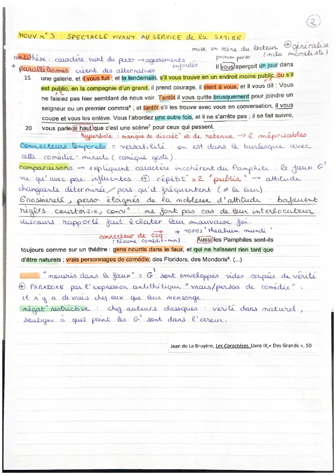 MOUV n° 1
+ qui aime IRONIE
tout
OE1. Jean de La Bruyère, Les Caractères
Les Grands, comédiens professionnels
Lecture linéaire 4: Pamphile
:
