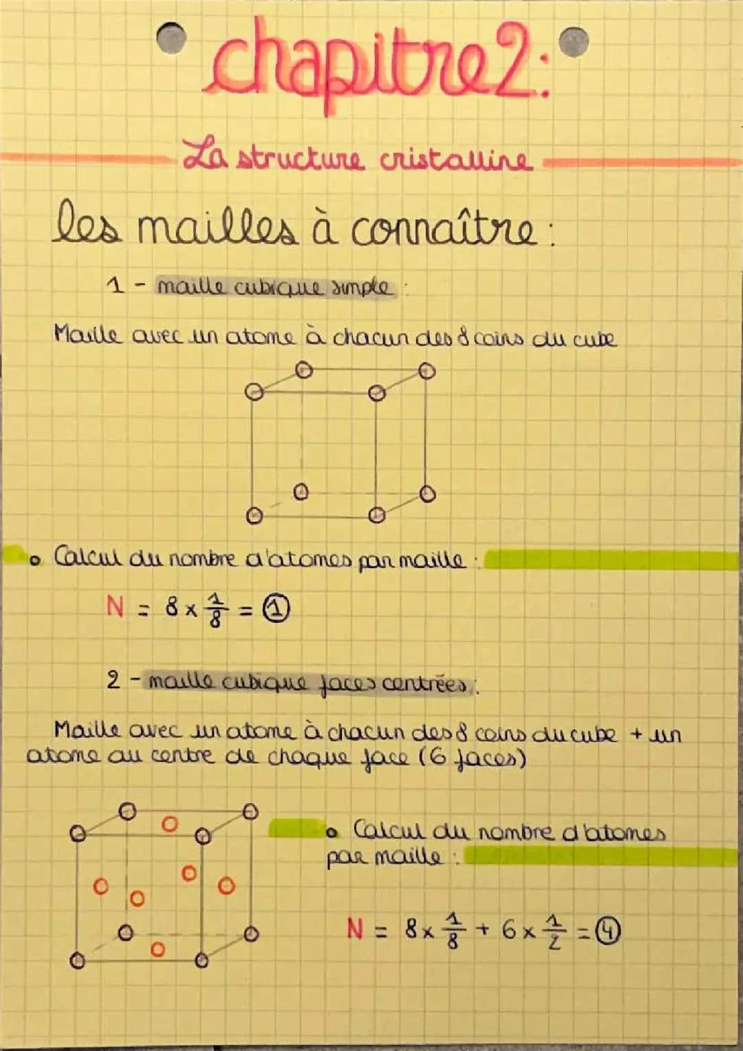 la structure cristalline 