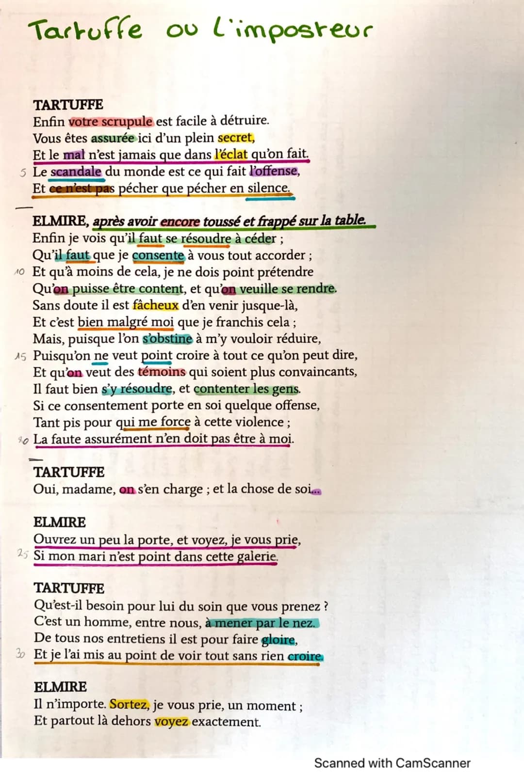 Tartuffe ou l'imposteur
TARTUFFE
Enfin votre scrupule est facile à détruire.
Vous êtes assurée ici d'un plein secret,
Et le mal n'est jamais