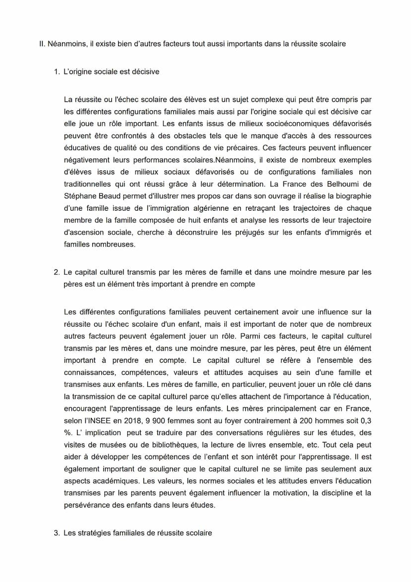 Les différentes configurations familiales sont-elles un déterminant pour expliquer la réussite ou
l'échec scolaire ?
Le lien entre la struct