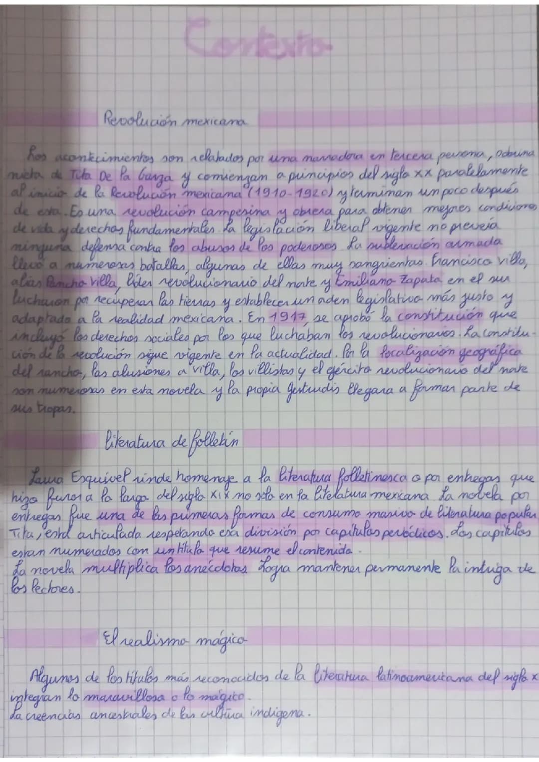 Resumen por capítulo de Como agua para chocolate y el contexto de la Revolución Mexicana