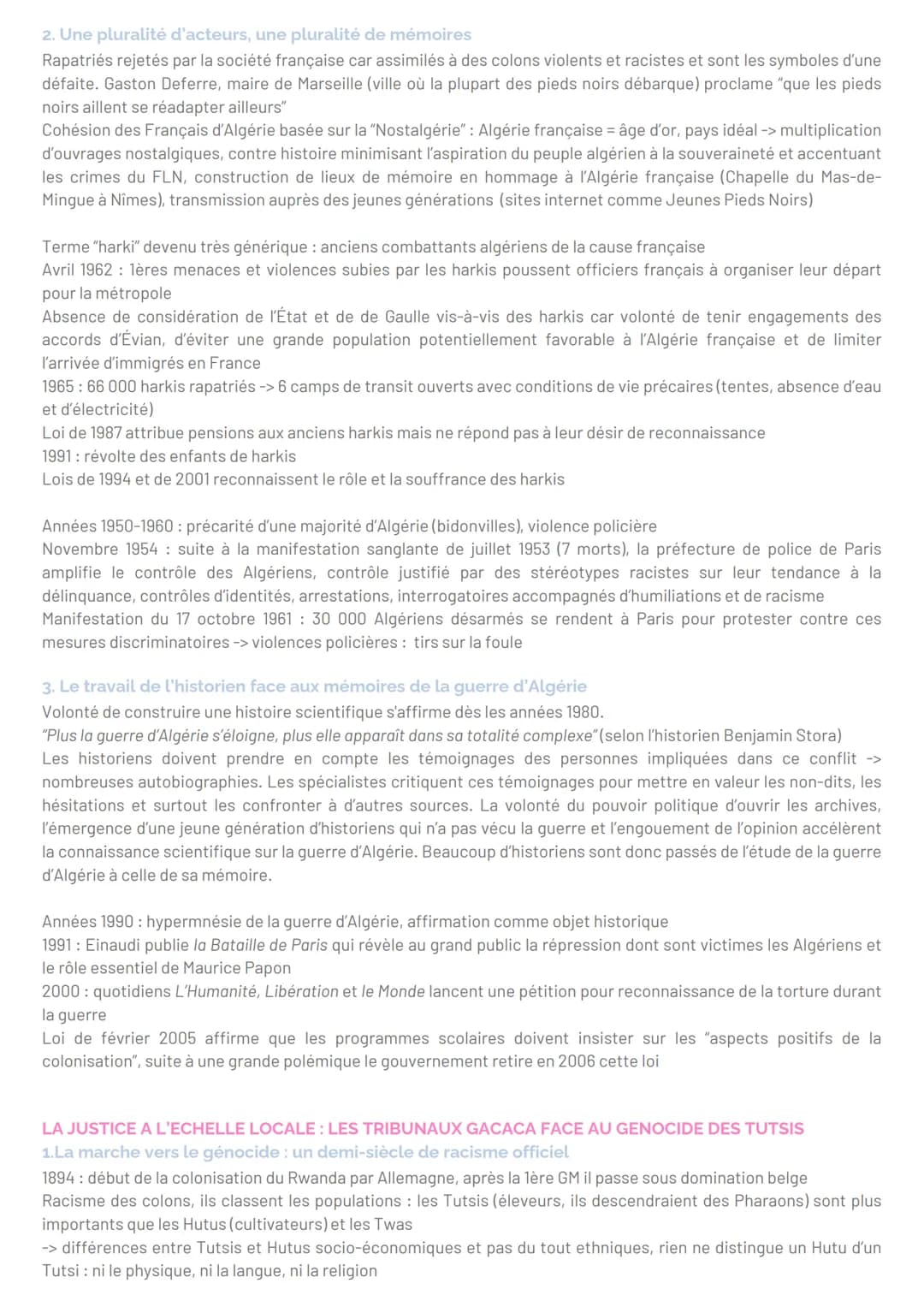 --- OCR Start ---
Séquence 3 - Histoire et mémoires
DIFFERENCE ENTRE HISTOIRE ET MEMOIRE
Mémoire
Histoire
Rapport au passé
lien actuel, pers